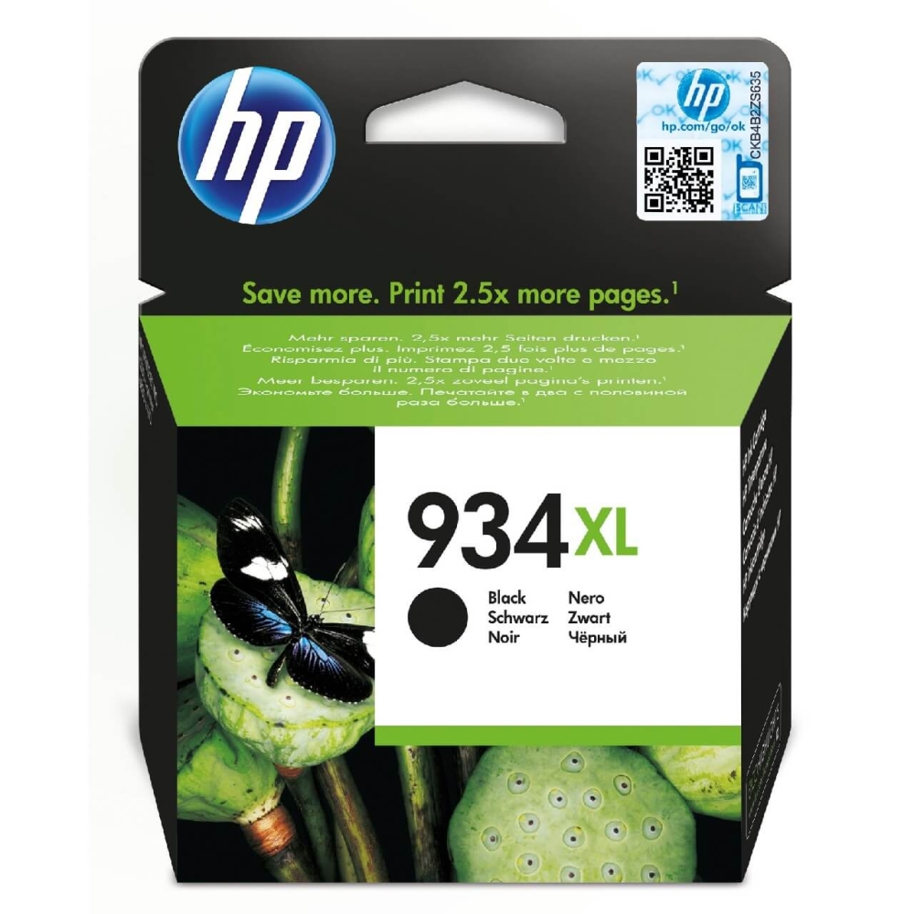 Original HP Tintenpatrone C2P23AE / 934XL Schwarz [XL Füllmenge]