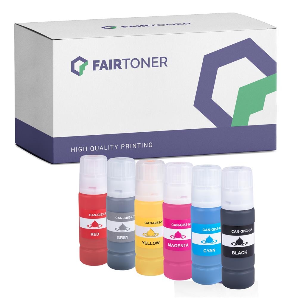 FairToner Set 6 Tintenbehälter Canon GI53
