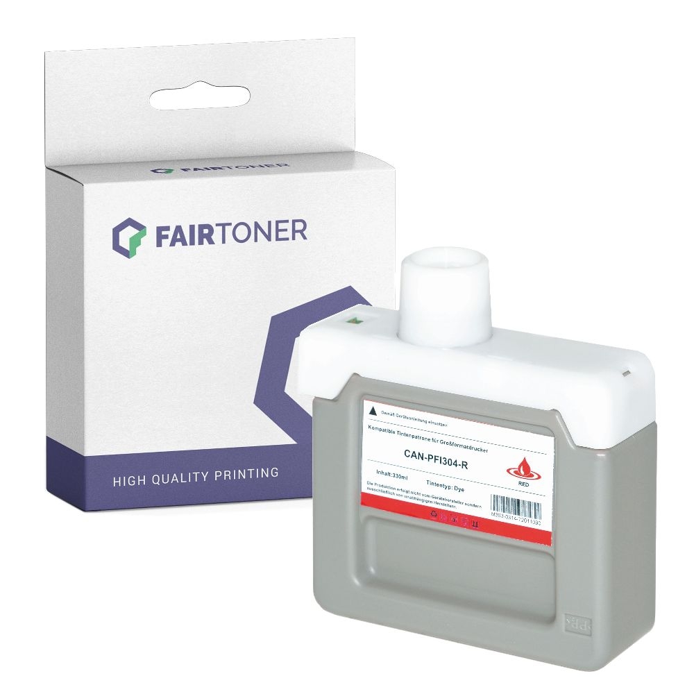 FairToner kompatibel für Canon Tintenpatrone 3855B005 / PFI-304R Rot