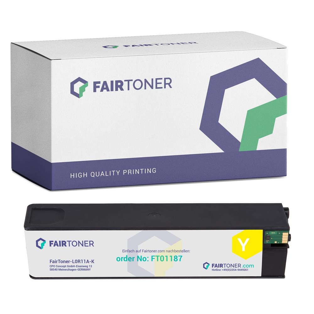 FairToner kompatibel für HP Tintenpatrone L0R11A / 981X Gelb