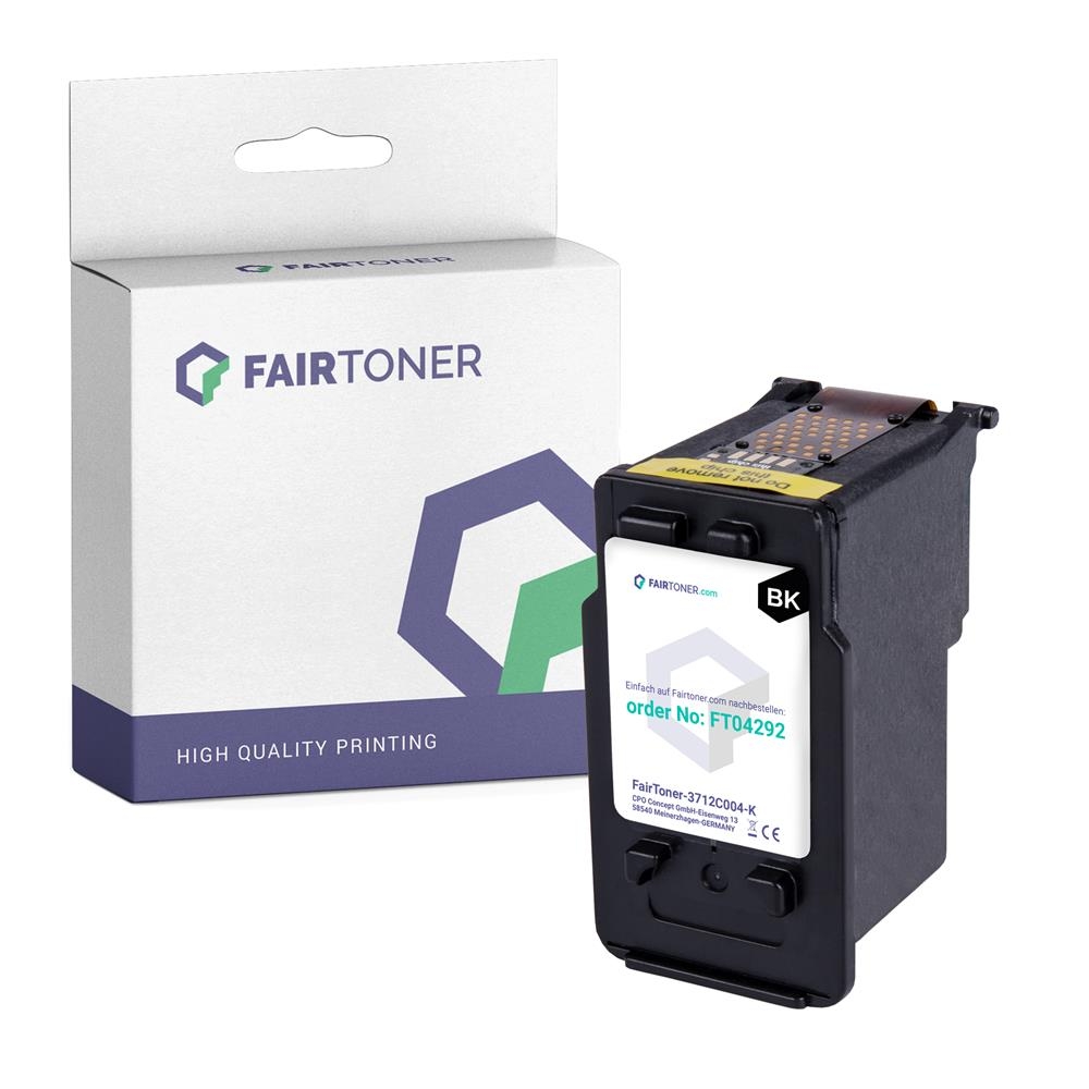 FairToner kompatibel für Canon Tintenpatrone 3712C001 / PG-560XL Schwarz [XL Füllmenge]
