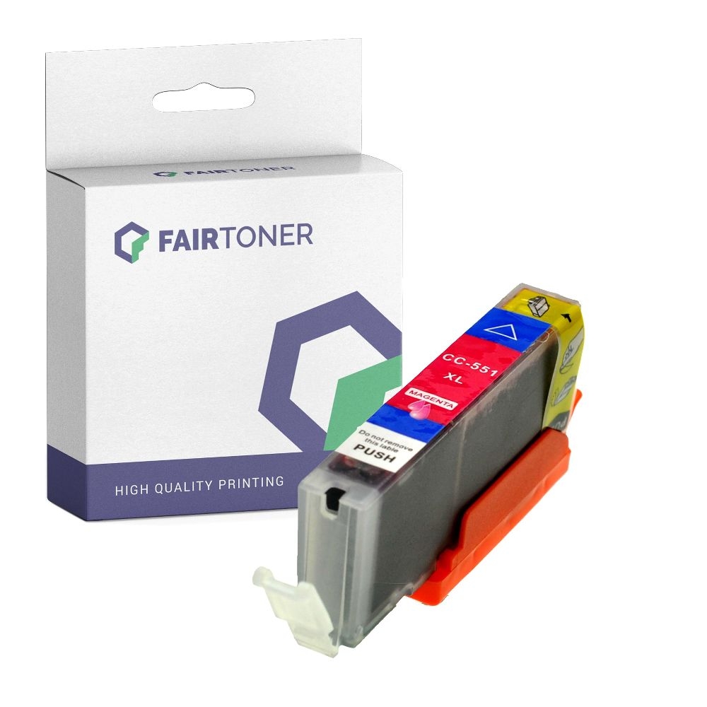 FairToner kompatibel für Canon Tintenpatrone 6445B001 / CLI-551MXL Magenta [XL Füllmenge]