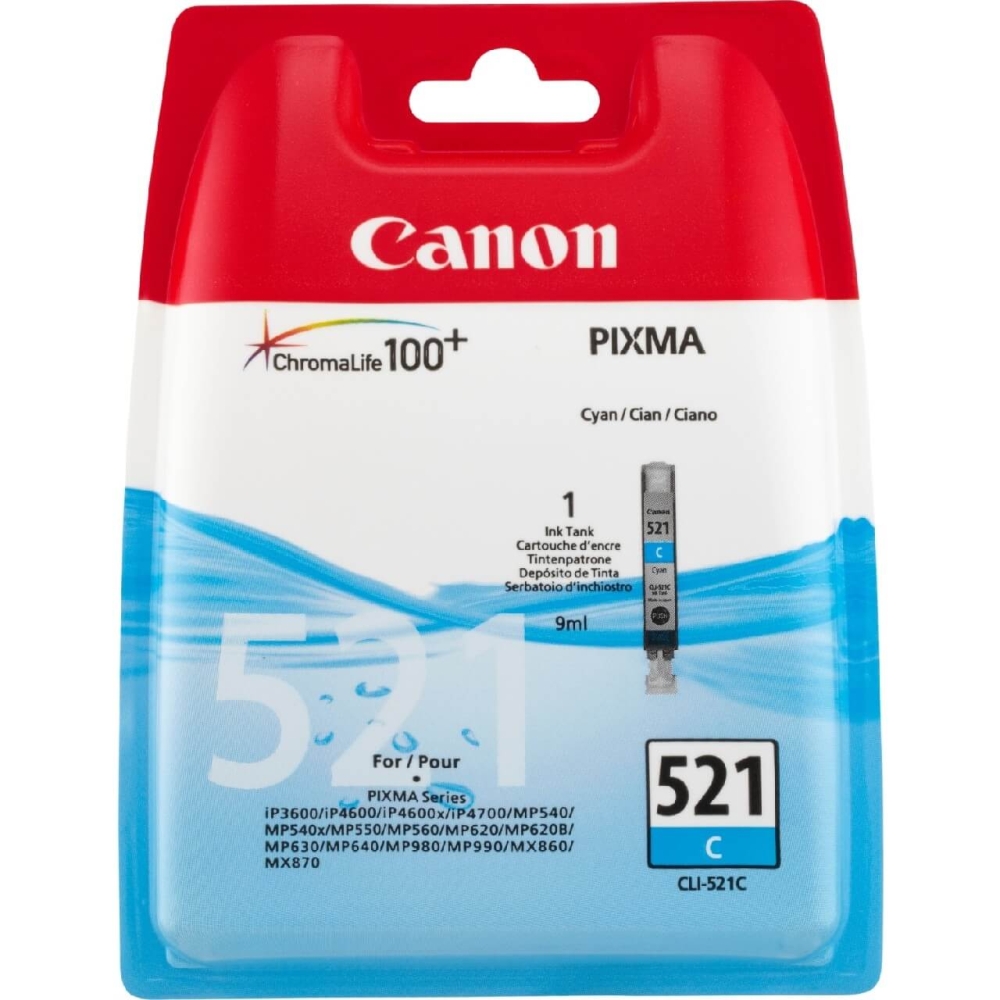 Original Canon Tintenpatrone 2934B001 / CLI-521C Cyan