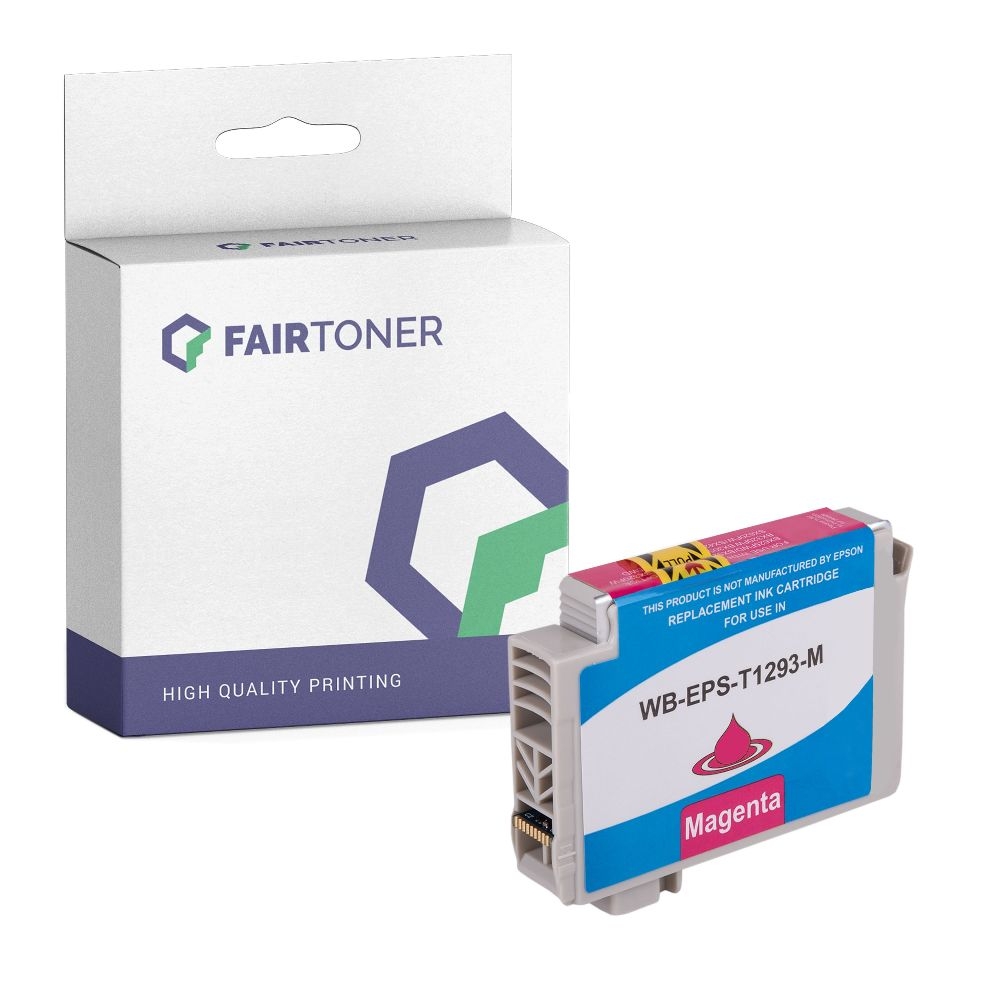 FairToner kompatibel für Epson Tintenpatrone C13T12934010 / T1293 Magenta