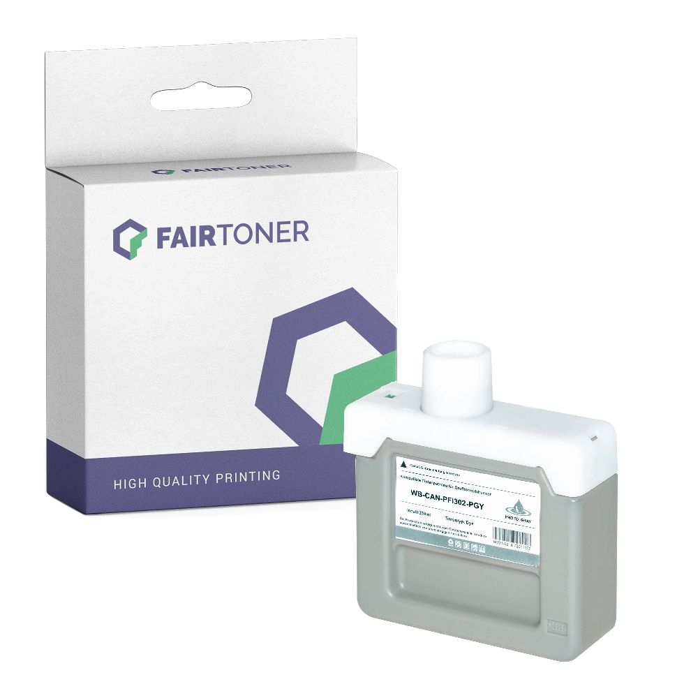 FairToner kompatibel für Canon Tintenpatrone 2218B001 / PFI-302PGY Light Grau