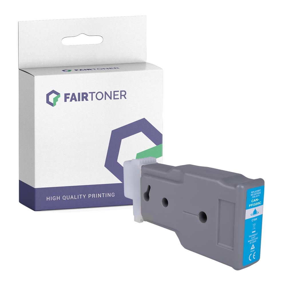 FairToner kompatibel für Canon Tintenpatrone 2891C001 / PFI-320C Cyan