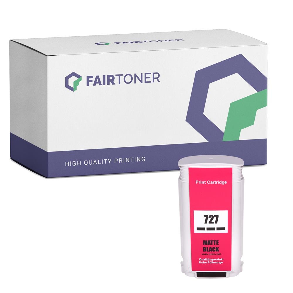 FairToner kompatibel für HP Tintenpatrone B3P22A / 727 Matt Schwarz