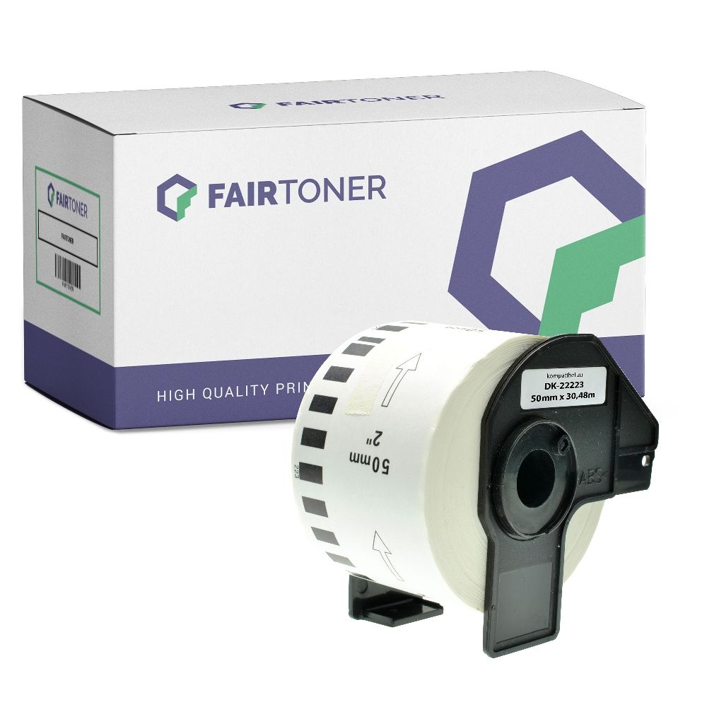 FairToner Etiketten Brother DK22223 50mm x 30,48m