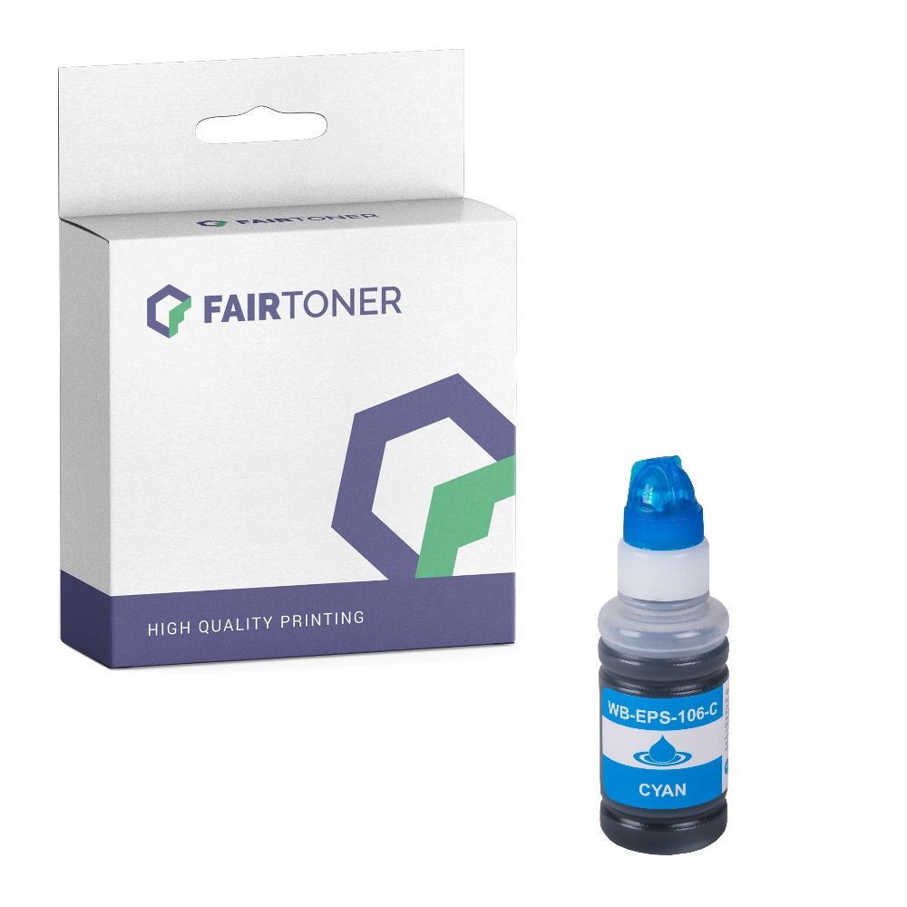 FairToner kompatibel für Epson Tintenpatrone C13T00R240 / 106 Cyan