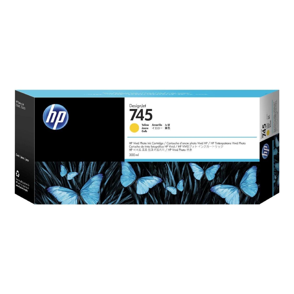 Original HP Tintenpatrone F9K02A / 745 Gelb