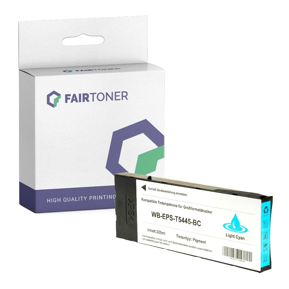 FairToner kompatibel für Epson Tintenpatrone C13T544500 / T5445 Photo Cyan