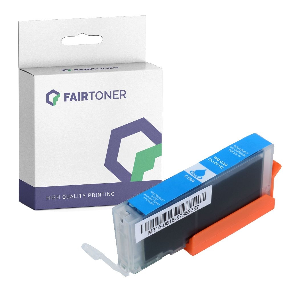 FairToner kompatibel für Canon Tintenpatrone 0332C001 / CLI-571CXL Cyan