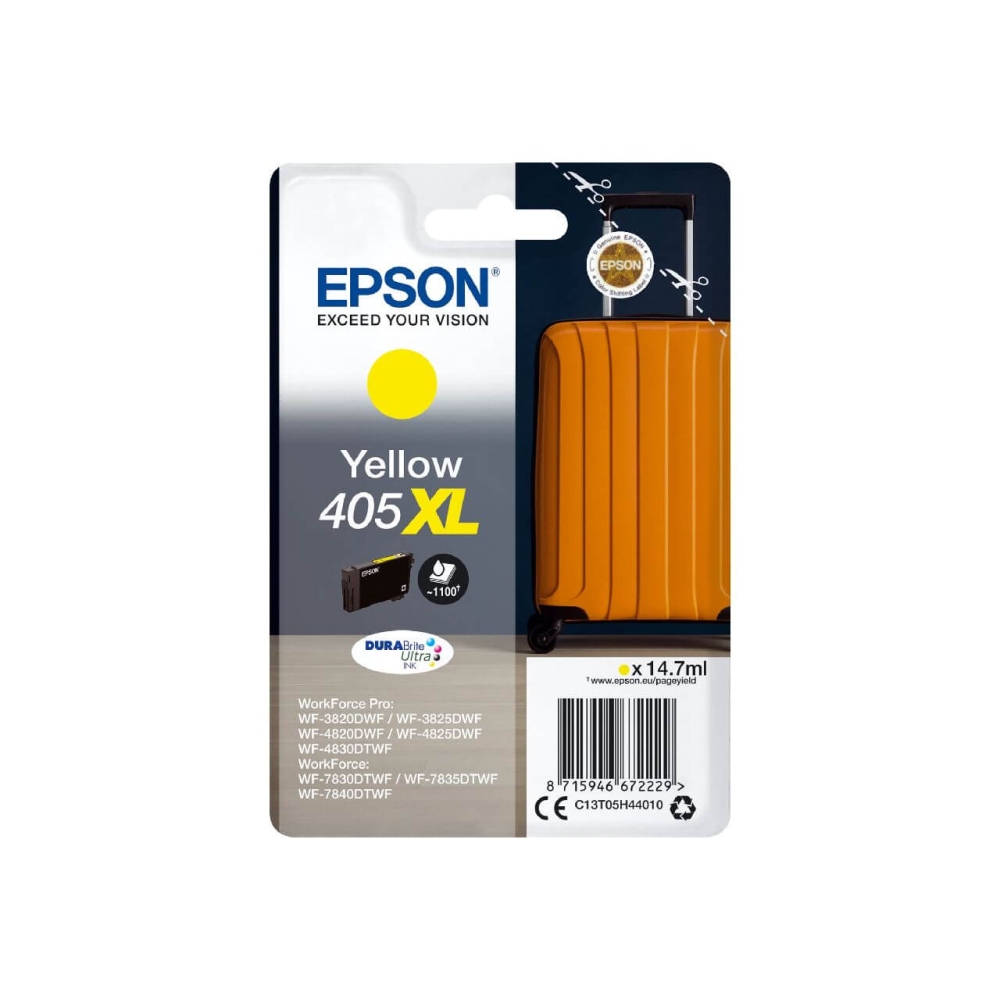 Original Epson Tintenpatrone C13T05H44010 / 405XL Gelb [XL Füllmenge]