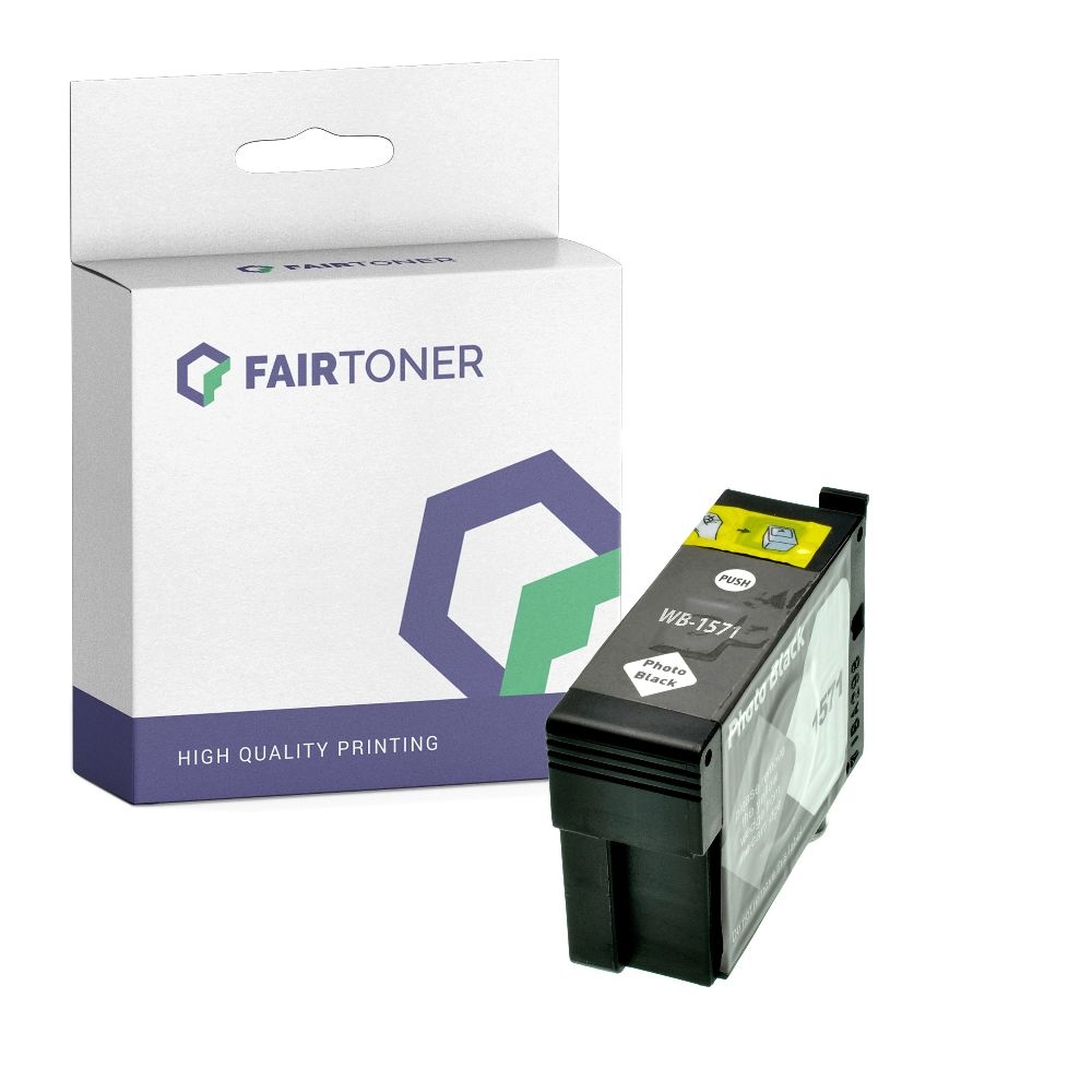 FairToner kompatibel für Epson Tintenpatrone C13T15714010 / T1571 Photo Schwarz