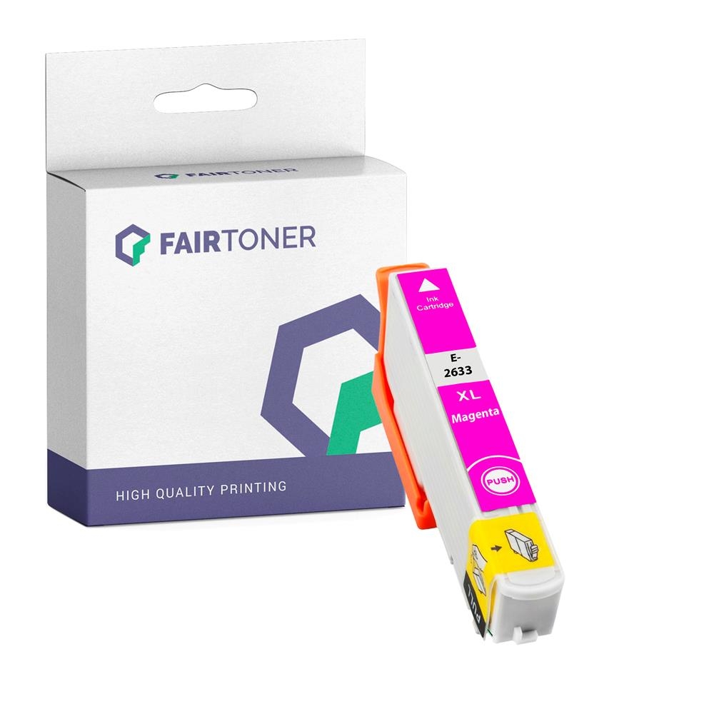 FairToner kompatibel für Epson Tintenpatrone C13T26334012 / 26XL Magenta [XL Füllmenge]