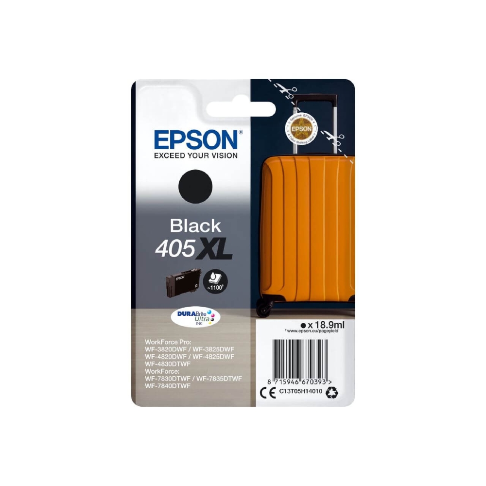 Original Epson Tintenpatrone C13T05H14010 / 405XL Schwarz [XL Füllmenge]