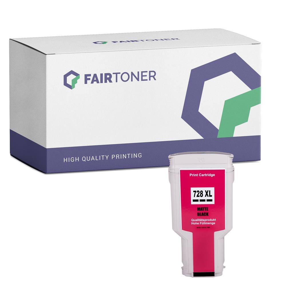 FairToner kompatibel für HP Tintenpatrone F9J68A / 728 Matt Schwarz