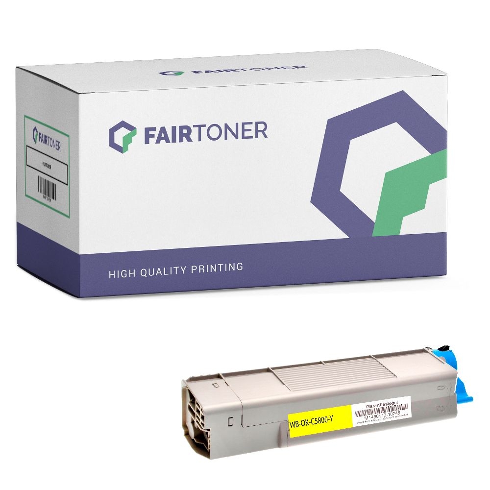 FairToner Toner OKI C5800 43324421 y