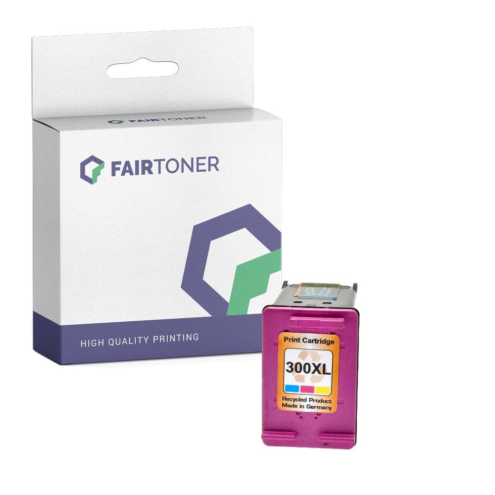 FairToner kompatibel für HP Tintenpatrone CC644EE / 300XL Color [XL Füllmenge]