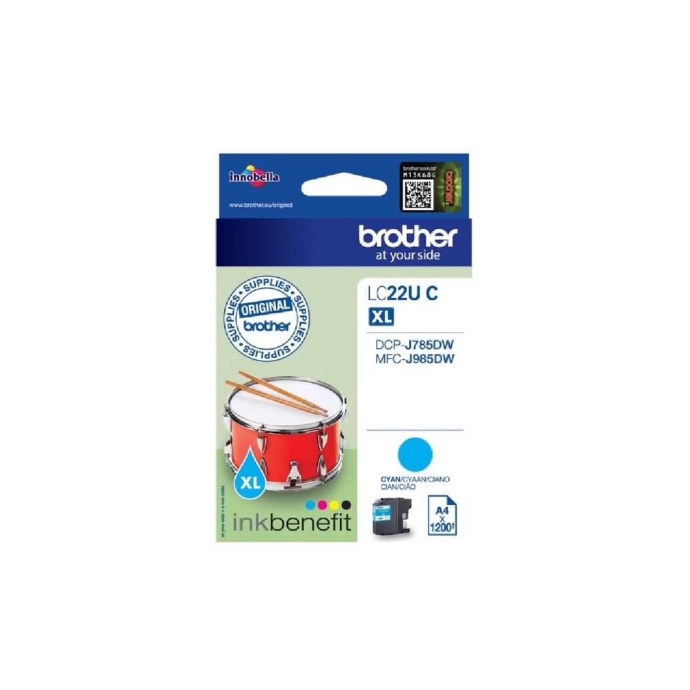 Original Brother Tintenpatrone LC-22UC Cyan
