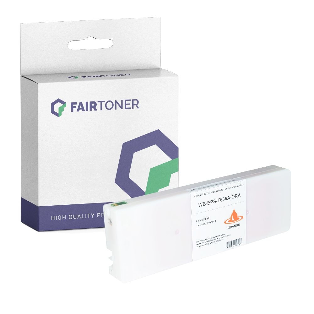 FairToner kompatibel für Epson Tintenpatrone C13T636A00 / T636A Orange