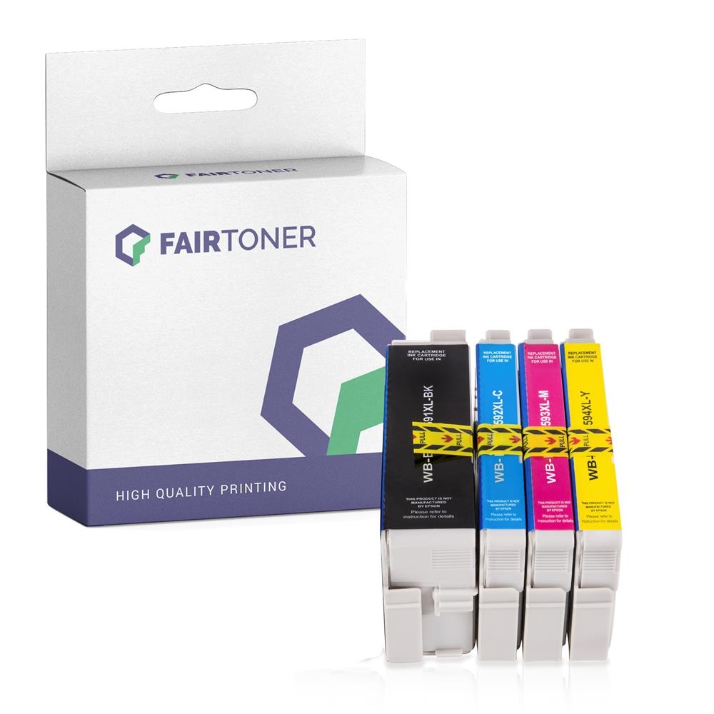 FairToner Set 4 Patrone Epson Pro T3591-T3594 1xbk 1xcmy