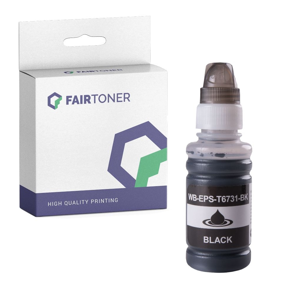 FairToner kompatibel für Epson Tintenpatrone C13T67314A / T6731 Schwarz