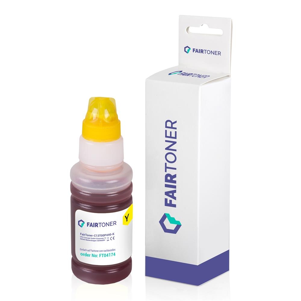 FairToner kompatibel für Epson Tintenpatrone C13T00P440 / 104 Gelb