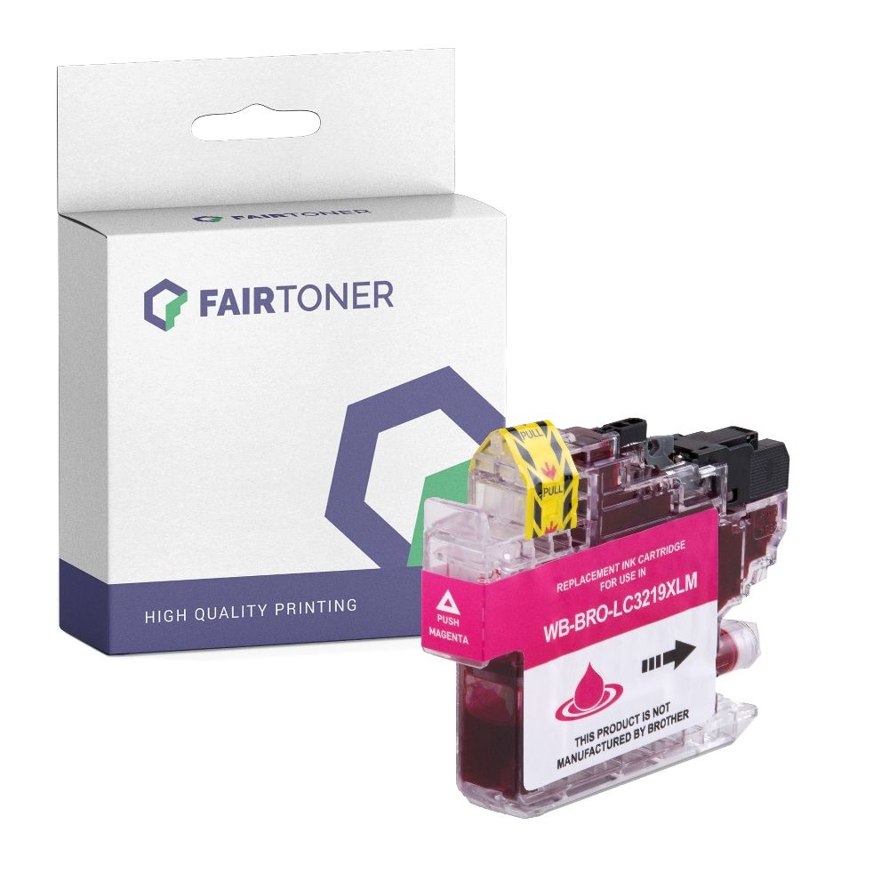 FairToner kompatibel für Brother Tintenpatrone LC-3219XLM Magenta [XL Füllmenge]