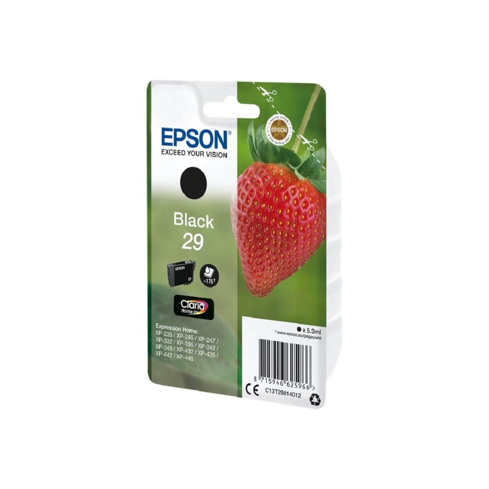 Original Epson Tintenpatrone C13T29814012 / 29 Schwarz
