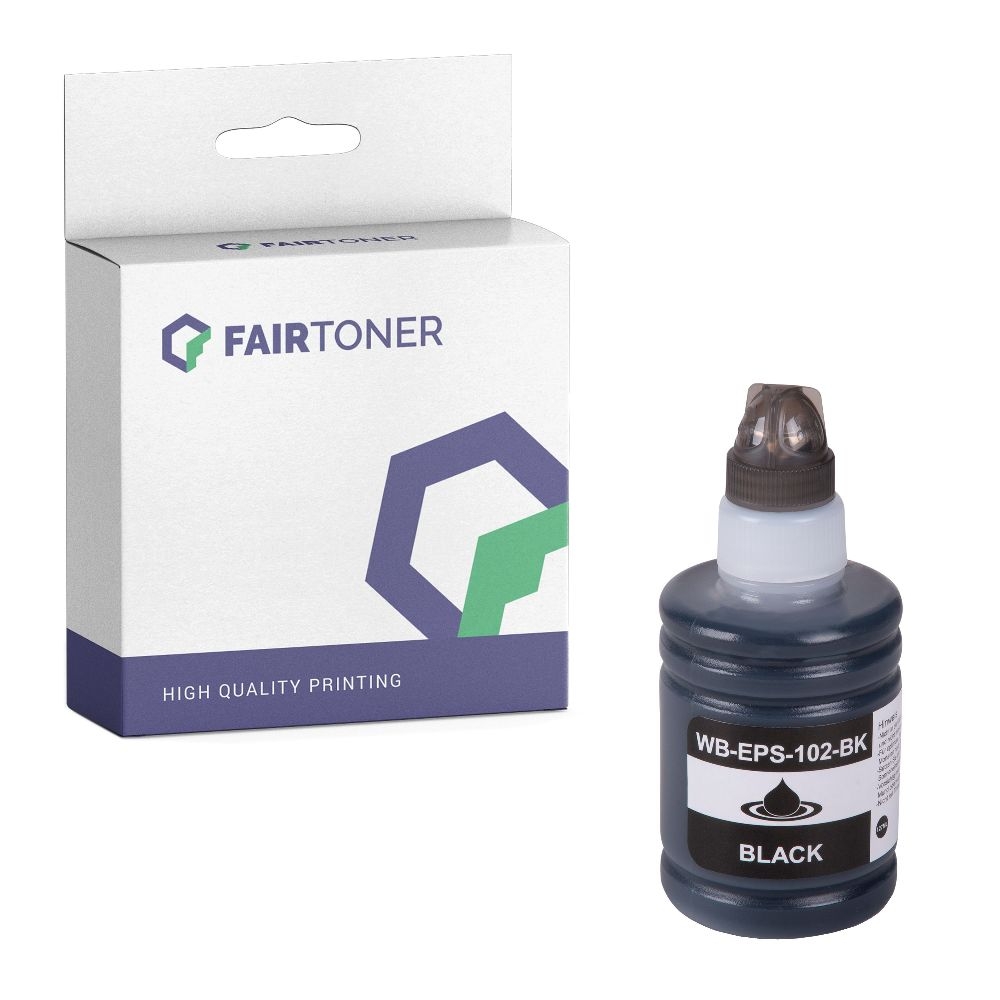 FairToner kompatibel für Epson Tintenpatrone C13T03R140 / 102 Schwarz