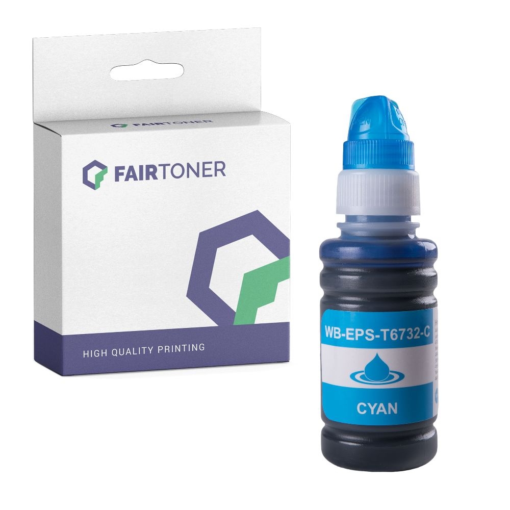 FairToner kompatibel für Epson Tintenpatrone C13T67324A / T6732 Cyan