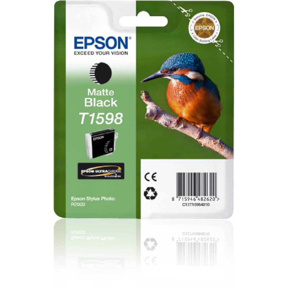 Original Epson Tintenpatrone C13T15984010 / T1598 Matt Schwarz