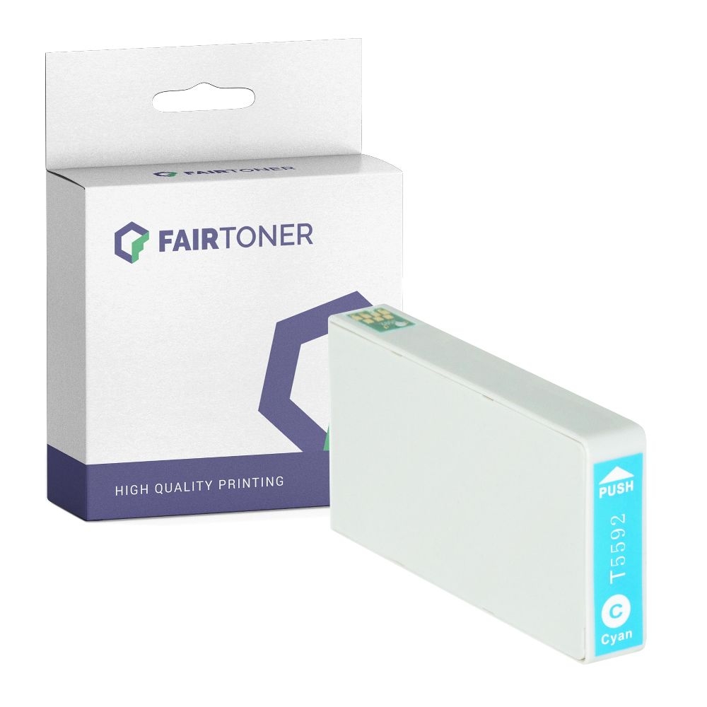 FairToner kompatibel für Epson Tintenpatrone C13T55924010 / T5592 Cyan