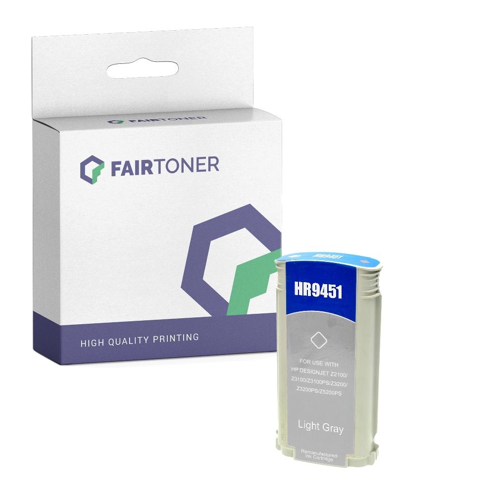 FairToner kompatibel für HP Tintenpatrone C9451A / 70 Light Grau
