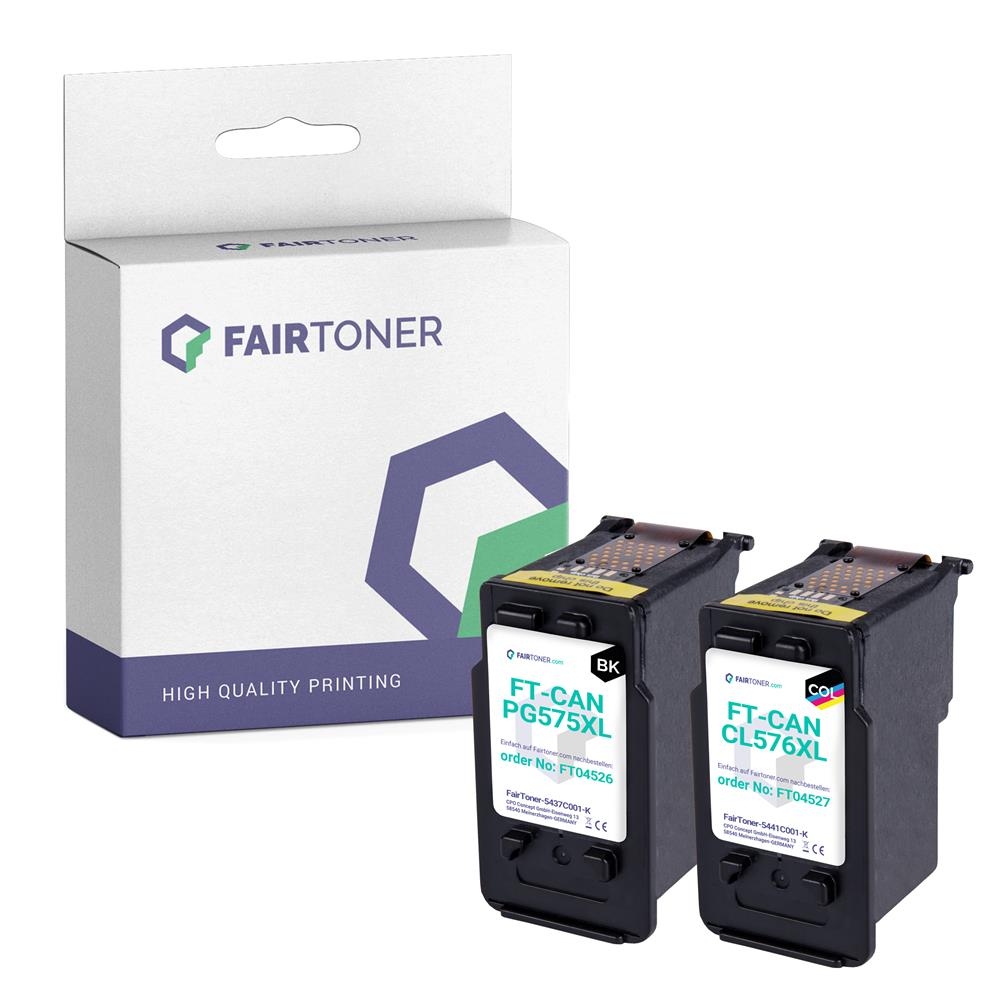 FairToner Set 2 Patronen Canon PG575XL CL576XL 1bk 1col