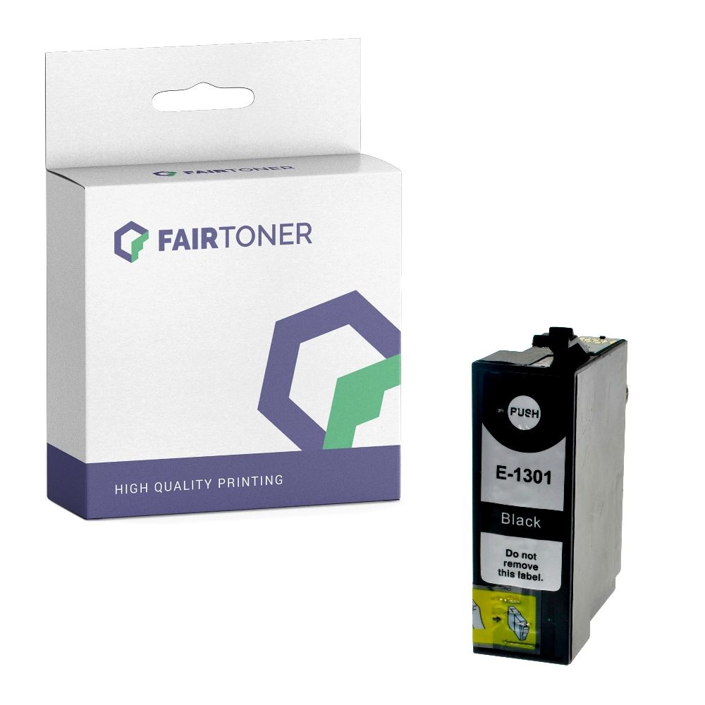 FairToner kompatibel für Epson Tintenpatrone C13T13014010 / T1301 Schwarz