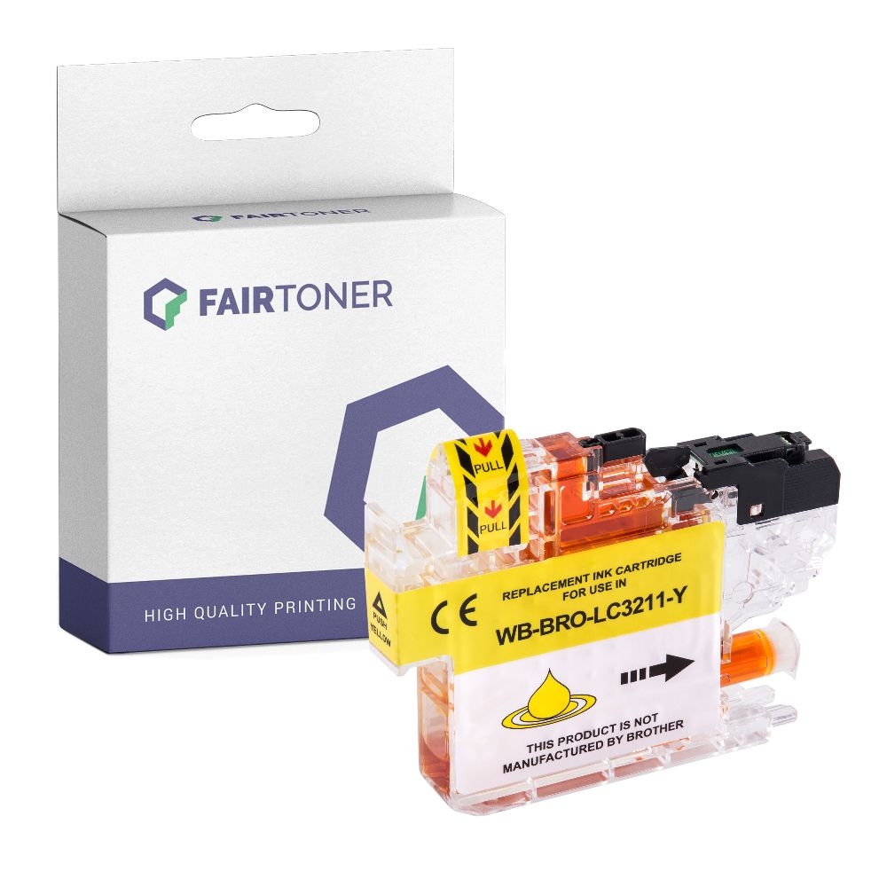 FairToner kompatibel für Brother Tintenpatrone LC-3211Y Gelb