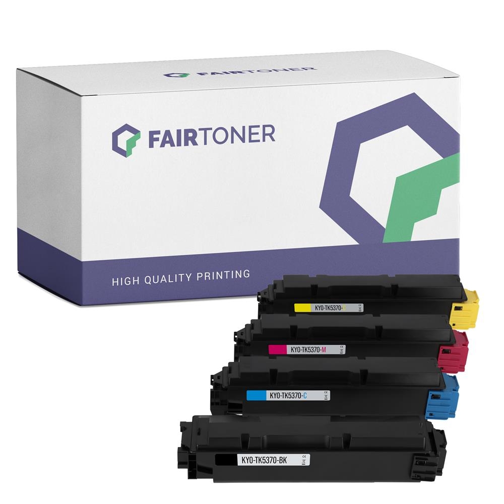 FairToner Set 4 Toner für Kyocera TK5370 1xbk 1xcmy