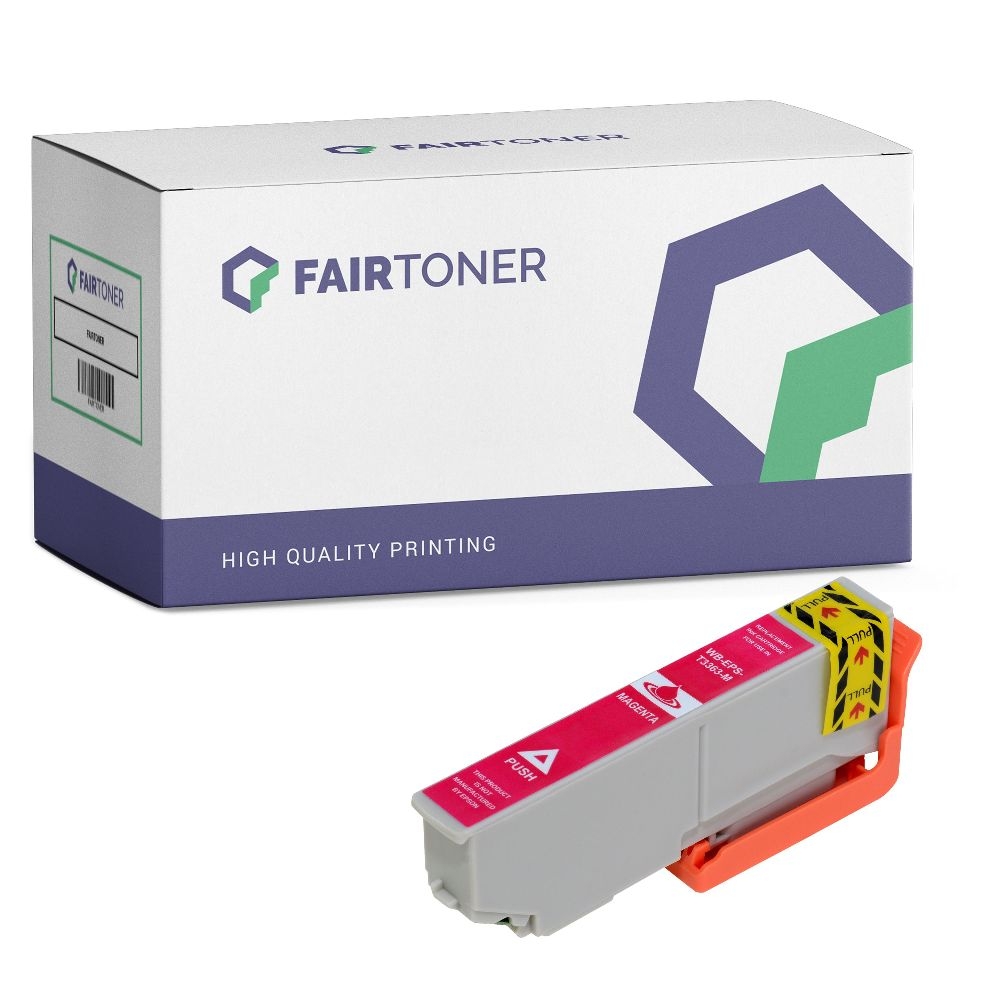 FairToner kompatibel für Epson Tintenpatrone C13T33634010 / 33XL Magenta [XL Füllmenge]
