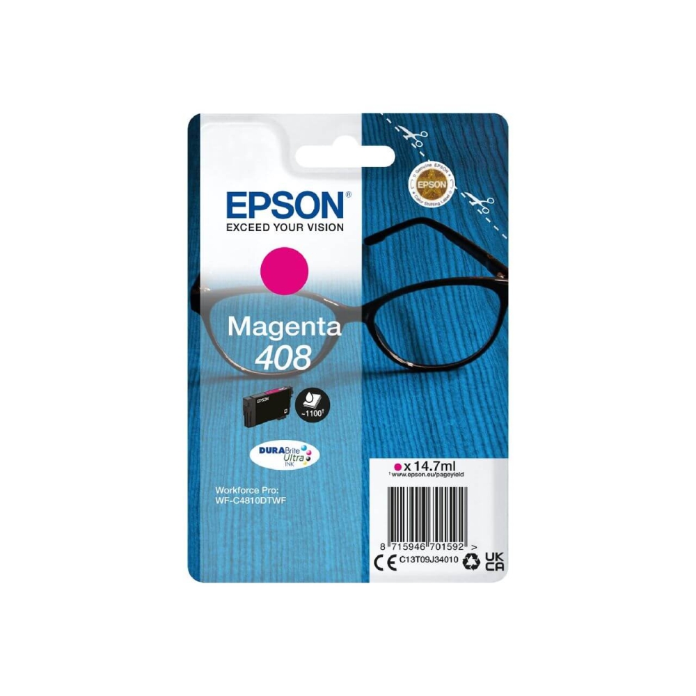 Original Epson Tintenpatrone C13T09J34010 / 408 Magenta