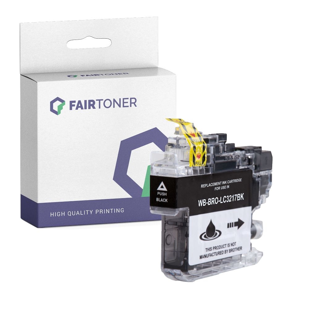 FairToner kompatibel für Brother Tintenpatrone LC-3217BK Schwarz