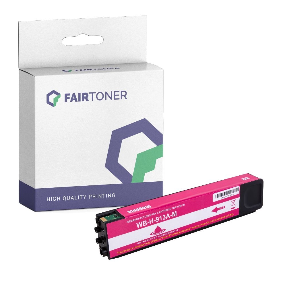 FairToner kompatibel für HP Tintenpatrone F6T78AE / 913A Magenta