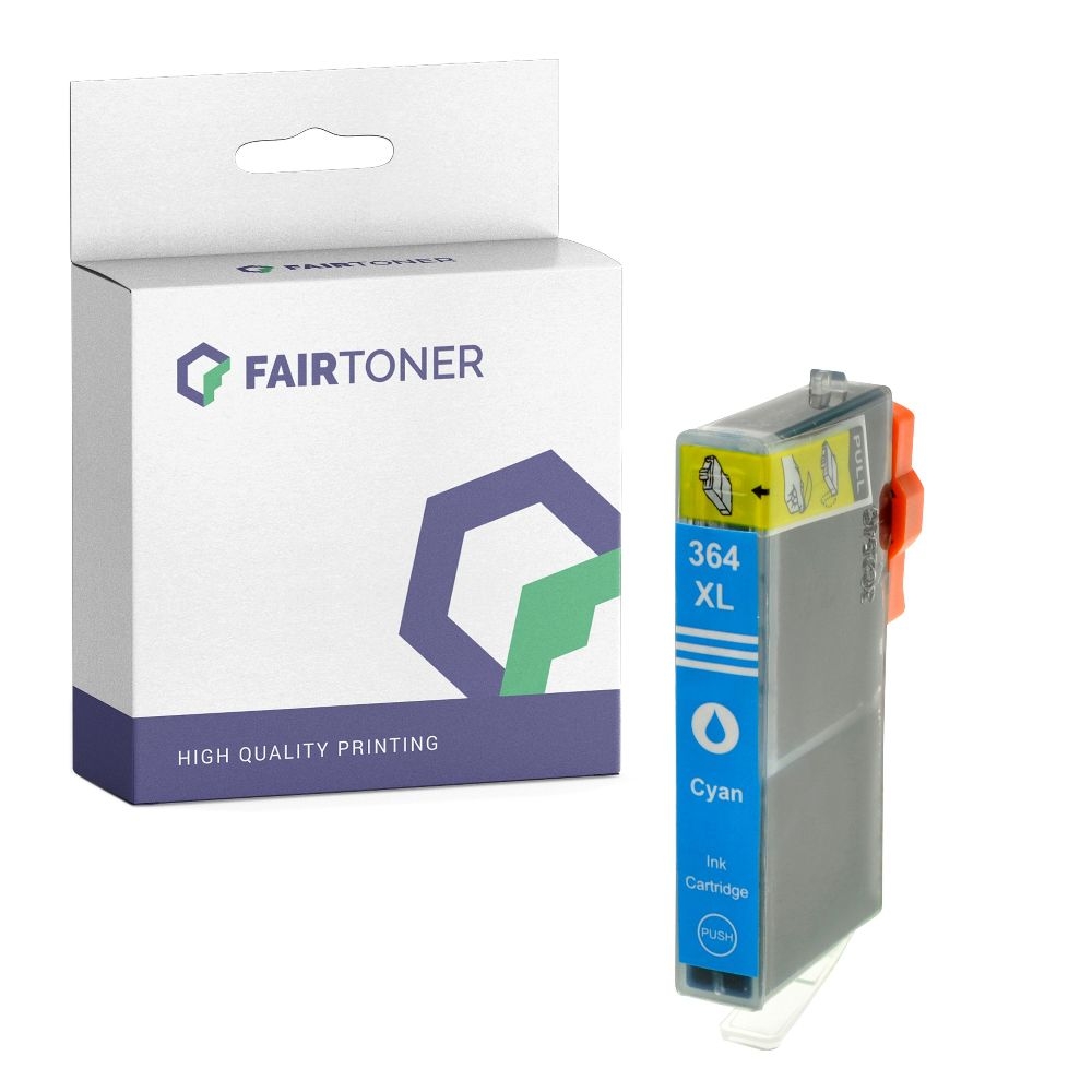 FairToner kompatibel für HP Tintenpatrone CB323EE / 364XL Cyan [XL Füllmenge]