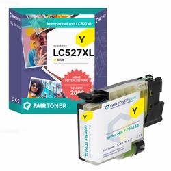 FairToner kompatibel für Brother Tintenpatrone LC-527XLY Gelb [XXL Füllmenge]