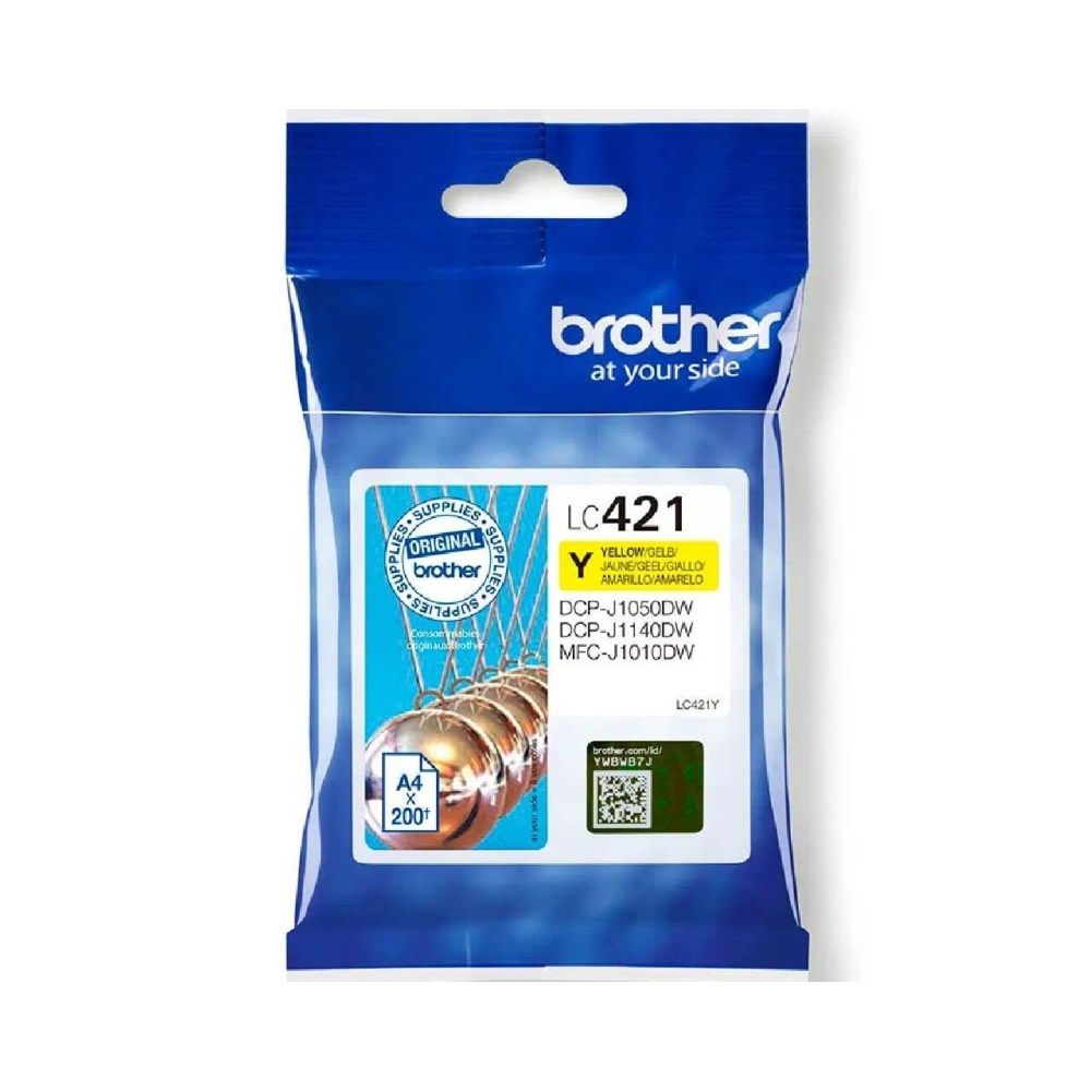 Original Brother Tintenpatrone LC-421Y Gelb [XL Füllmenge]