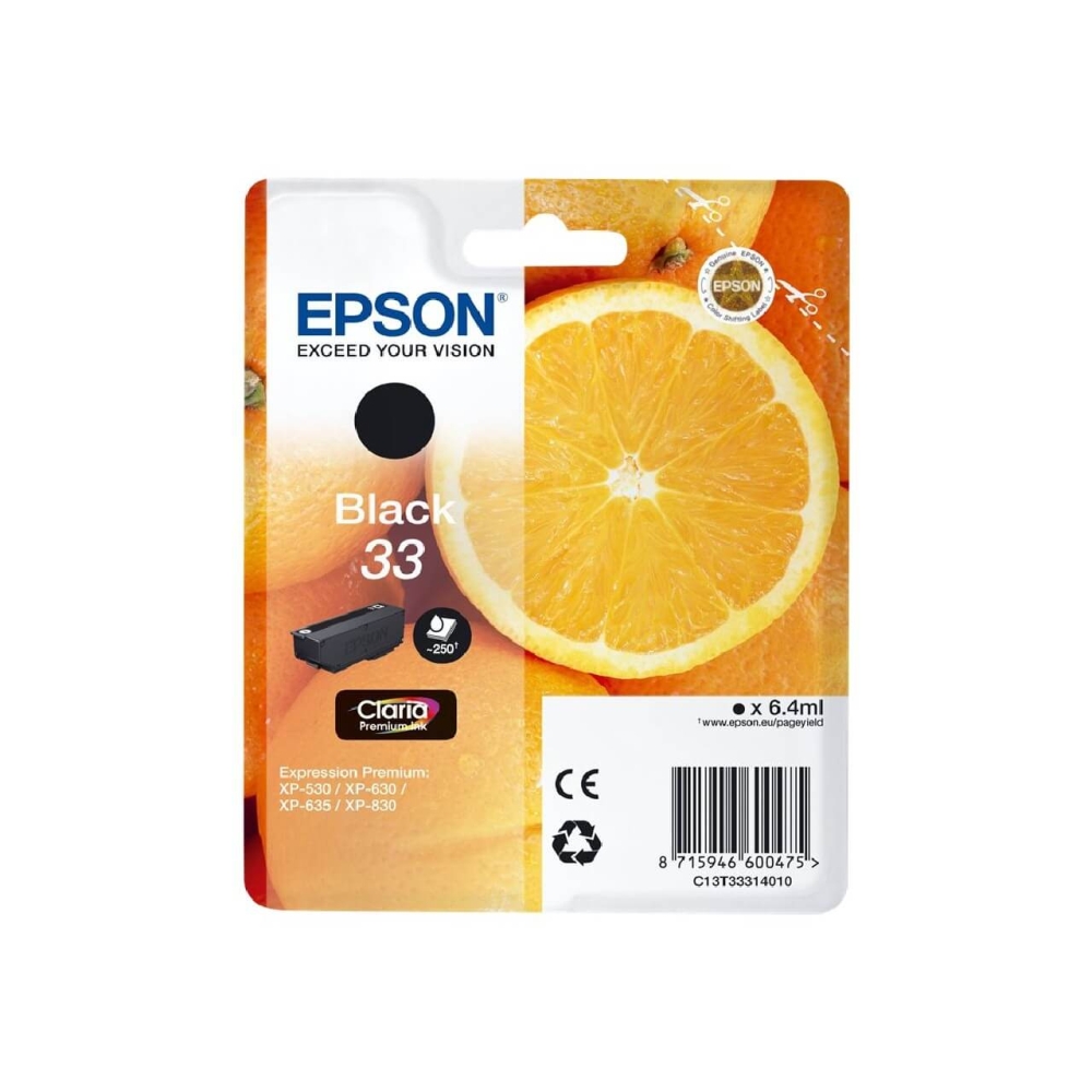 Original Epson Tintenpatrone C13T33314010 / 33 Schwarz