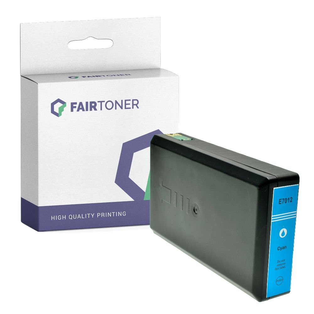 FairToner kompatibel für Epson Tintenpatrone C13T70224010 / T7022 Cyan