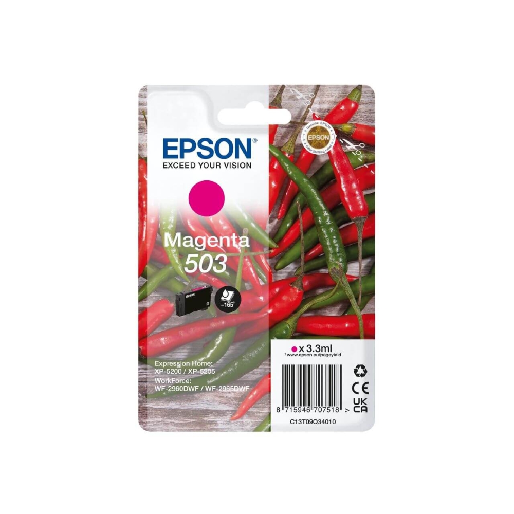 Original Epson Tintenpatrone C13T09Q34010 / 503 Magenta
