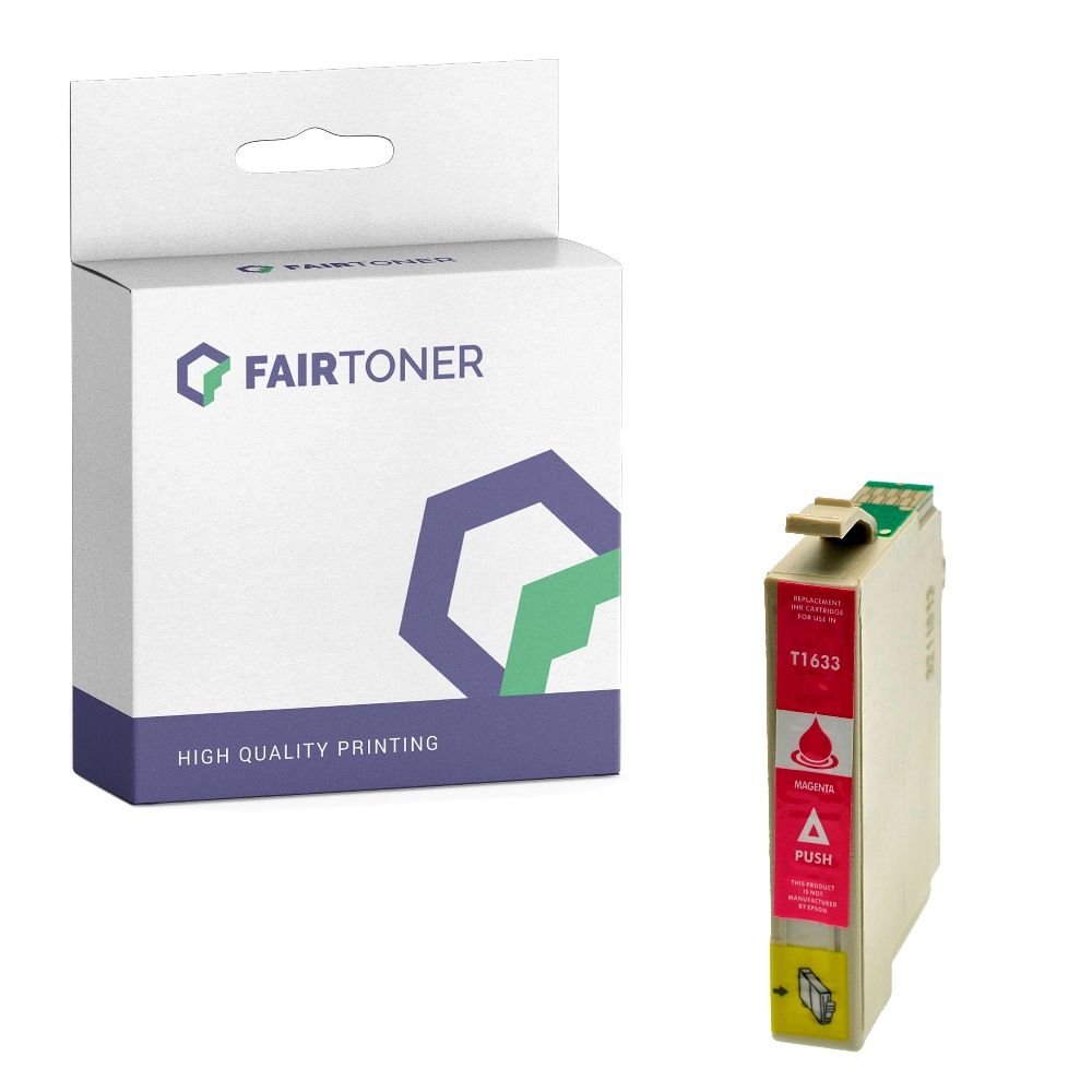 FairToner kompatibel für Epson Tintenpatrone C13T16334010 / 16XL Magenta [XL Füllmenge]